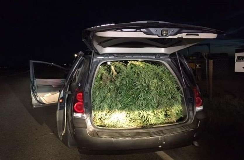 ganja news रात 2 बजे पुलिस नाके को तोड़ तेज रफ्तार से निकल गई UP की ये लक्ज़री कार, जब पास जाकर देखा तो...