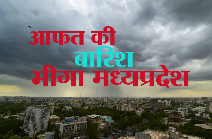 alert rainfall आफत की बारिश से भीगा मध्यप्रदेश, बदली फिजा मौसम हुआ ठंड..