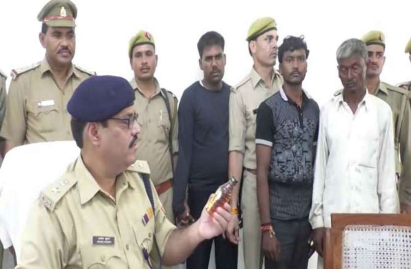 kasganj police पुलिस का चला अवैध शराब तस्करों पर डंडा, छह गिरफ्तार