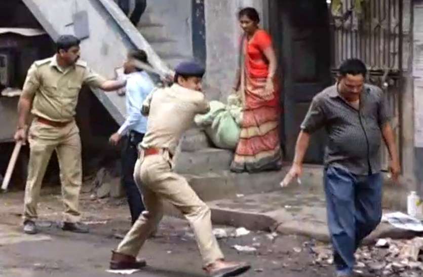 patrika पुलिस ने श्रमिकों को दौड़ा-दौड़ा कर पीटा, यह थी उनकी मांग