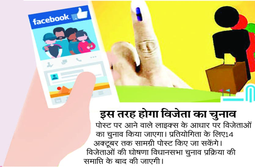 Make Voters Aware In Facebook In Award फ सब क म मतद त ओ क ज गर क करन व ल प स ट कर और ज त इन म Patrika News