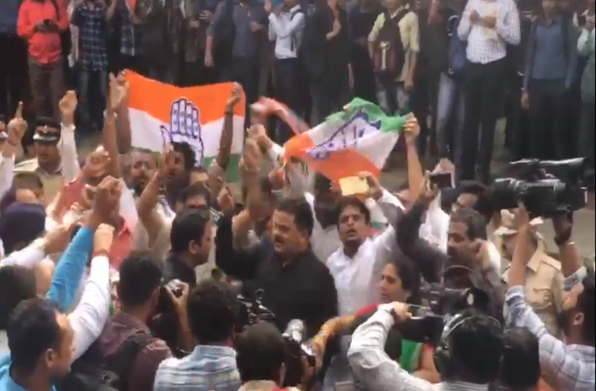 ptotest भारत बंद को लेकर जबरन बंद कराई गई दुकानें,पटरी पर भी उतरे प्रदर्शनकारी
