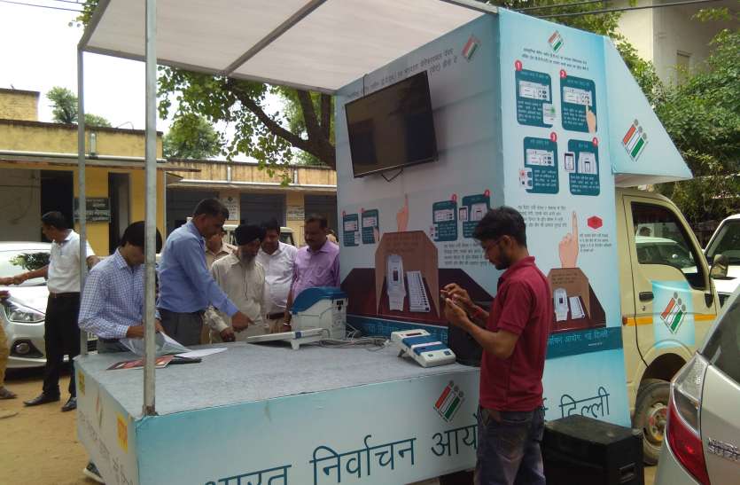 sp शाहपुरा में ईवीएम-वीवीपैट से होगा डमी मतदान