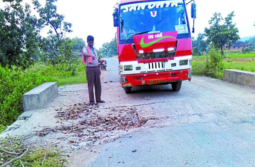 road chondition in india दुधावा से कोटलभट्टी मार्ग जर्जर, आवागमन में हो रही परेशानी