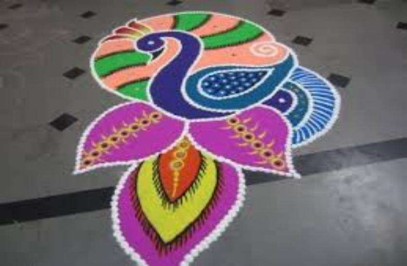 Diwali 2018 Top Best Rangoli Design Simple And Easy Diwali 2018 पर बन ए सबस अच छ और Easy र ग ल इन ड ज इन क बन न म लग ग स र फ 10 म नट Patrika News
