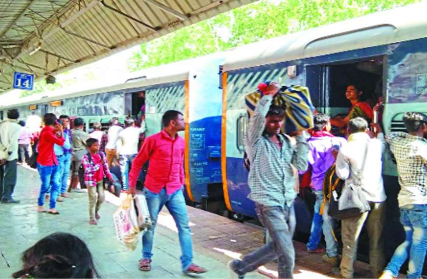 Hundreds of passengers on the basis of a train no place to live एक ट्रेन के भरोसे रहे सैकड़ों यात्री, पैर रखने को भी नहीं मिली जगह