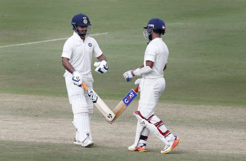 rahne and pant Ind vs Wi: पंत, पृथ्वी और रहाणे की फिफ्टी, भारत ड्राइविंग सीट पर