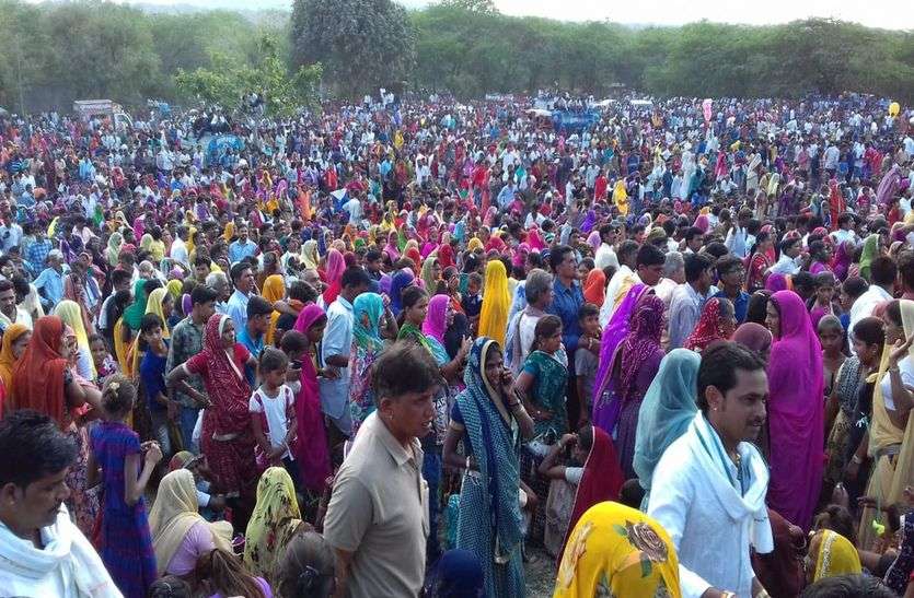 chittorgarh नवरात्र समापन पर निकाली शोभायात्रा, किया ज्वारा विसर्जन