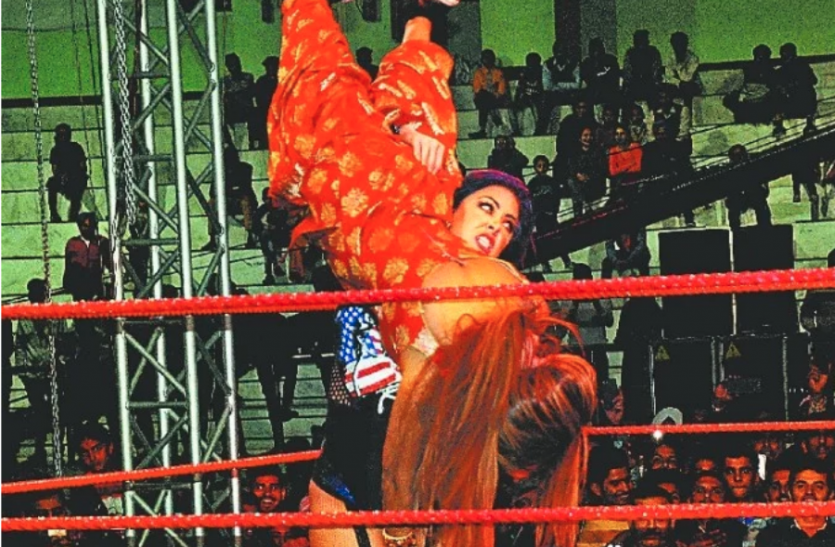 Image result for rakhi sawant wrestling