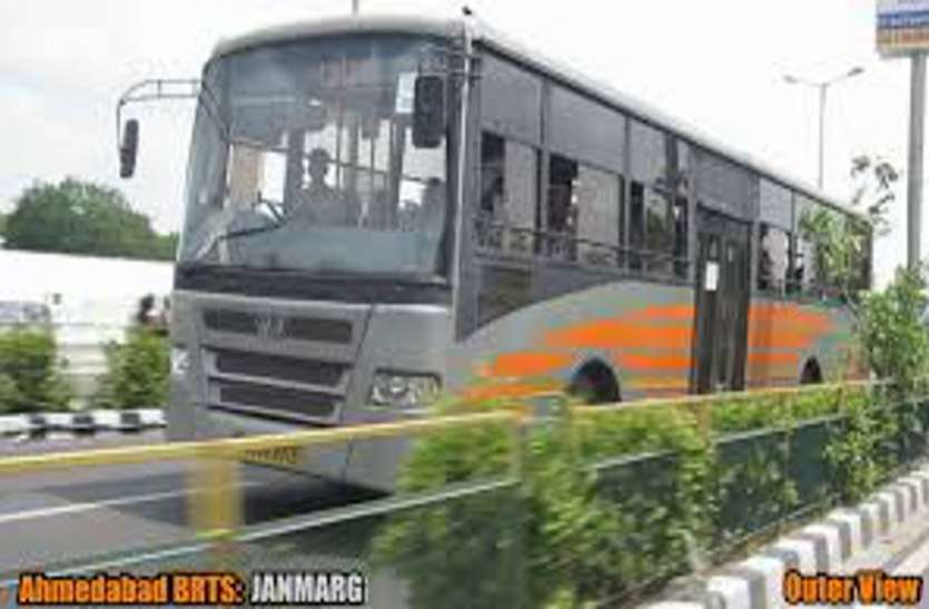 BRTS bus service now from Science City to Bhadaj भाडज सर्कल तक शुरू की बीआरटीएस सेवा