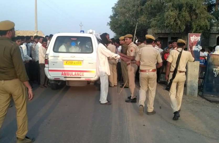 khinwsar news पांचौड़ी पुलिस पर पथराव, पांच सिपाही घायल
