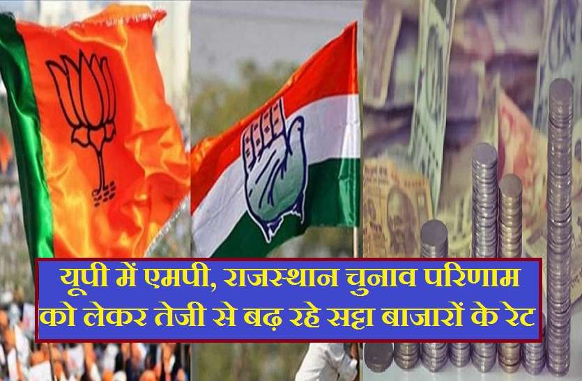 Satta King Bazar Rate for MP Rajasthan Vidhansabha Chunav Result 2018 यूपी में राजनीति को लेकर तेजी से बढ़ रहे सट्टा बाजारों के रेट