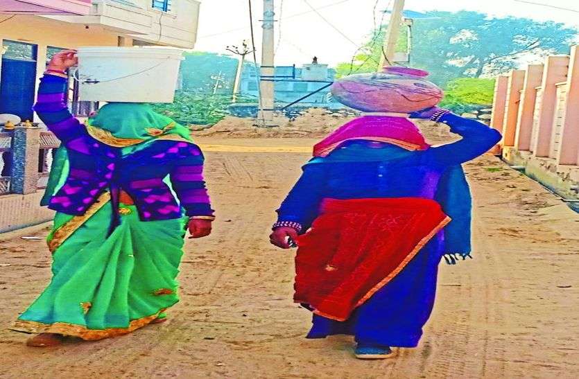 sikar news आजादी के बाद भी पानी को तरसते जिला पार के गांव, यहां भी यही हाल