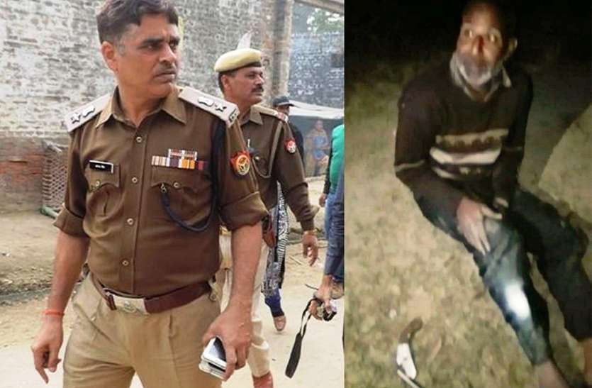 criminal injured in police encounter at maharajpur गुरू सच में आया सिंघम,खौफ से डरे क्रिमिनल