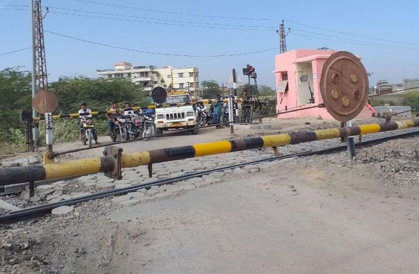 Railway crossing रेलवे क्रॉसिंग रोक रहा रीको की रफ्तार