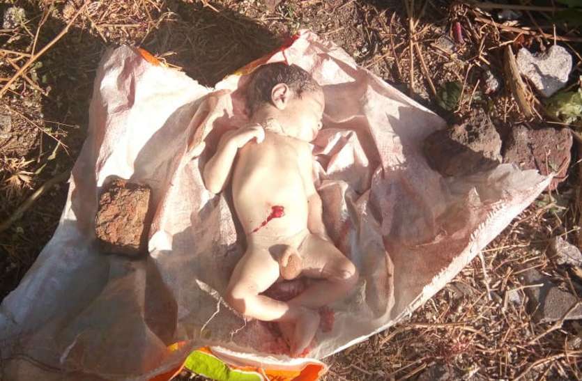 Child found in garbage शर्मनाक- थैली में लपेटकर फेंक दिया जिगर का टुकड़ा
