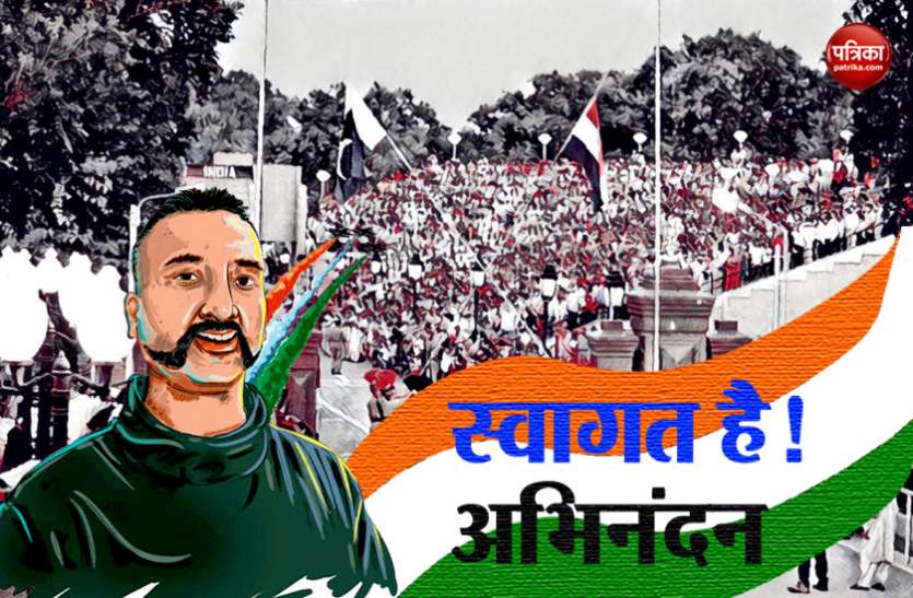 Abhinandan विंग कमांडर अभिनंदन का स्वागत करने के लिए तैयार है 'वाघा बॉर्डर', लोगों की लगी भीड़