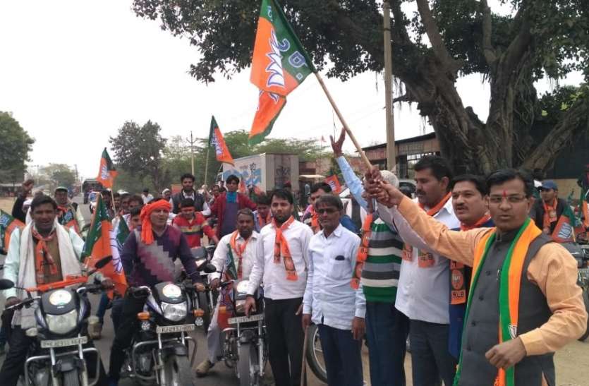 dausa bjp भाजपाइयों ने निकाली कमल संदेश यात्रा