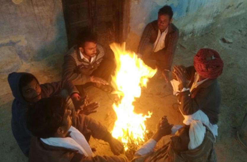 winter-rains-have-increased-due-to-rain दिनभर छाए रहे बादल, रुक-रुक होती रही बरसात से बढ़ी सर्दी, लोगों ने अलाव का सहारा
