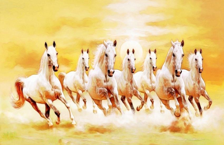 Vastu Seven Horses Wallpaper HD 7 Lucky Horse Download