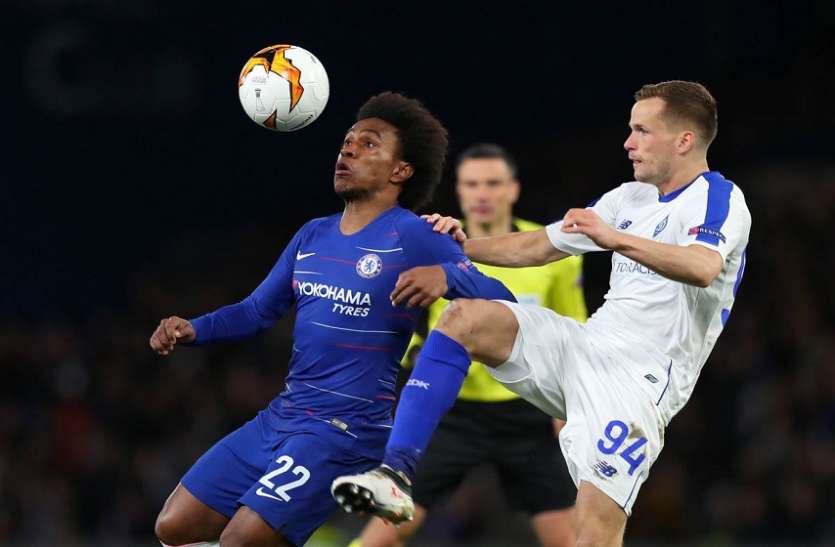 europa league chelsea vs dynamo kyiv यूरोपा लीग: चेल्सी ने डायनमो कीव को मात देकर क्वार्टर फाइनल में बनाई जगह