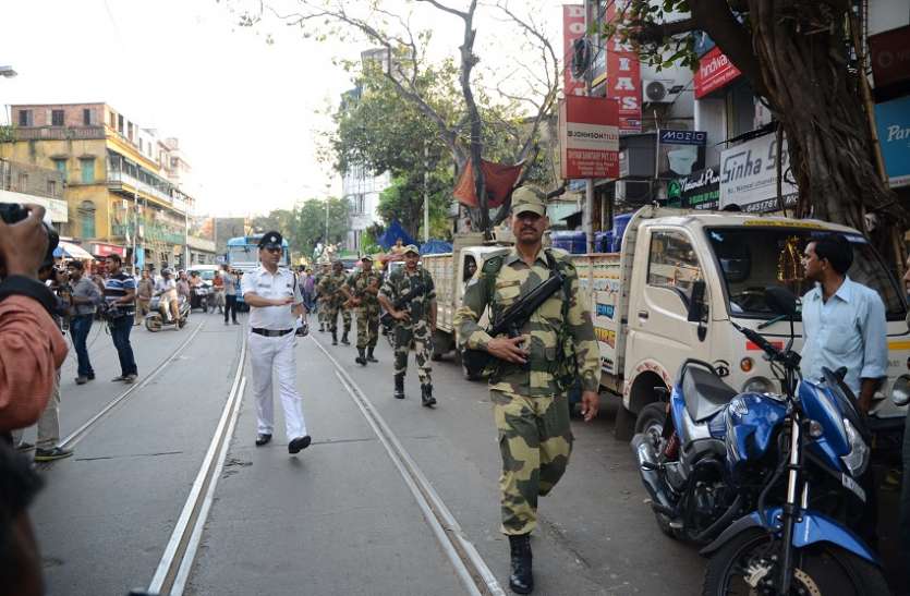 kolkata west bengal पश्चिम बंगाल के गलियों में पहुंची केंद्रीय सुरक्षा वाहिनी