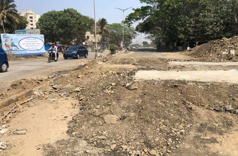 patrika आधे अधूरे सडक़ निर्माण के चलते हो रहीं दुर्घटनाएं