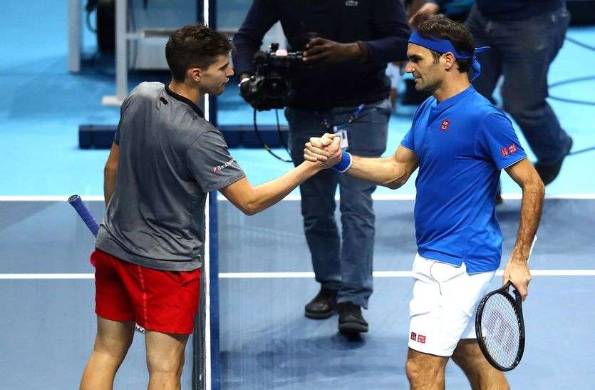 dominic thiem and roger federer इंडियन वेल्स टेनिस : घुटने की चोट के कारण नडाल हटे, खिताब के लिए थीम से भिड़ेंगे फेडरर