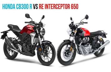 Honda CB300R vs Royal Enfield Interceptor 650, which is better Honda CB300R या Interceptor 650 कौन सी मोटरसाइकिल खरीदना होगा फायदे का सौदा, जानें यहां