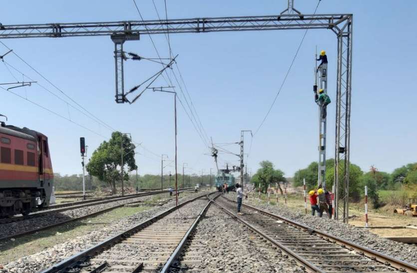 A railway track where no stopsage stops at any time Passenger trains एक रेलवे ट्रैक जहां बिना स्टॉपेज कभी भी रुक जाती है यात्री ट्रेनें