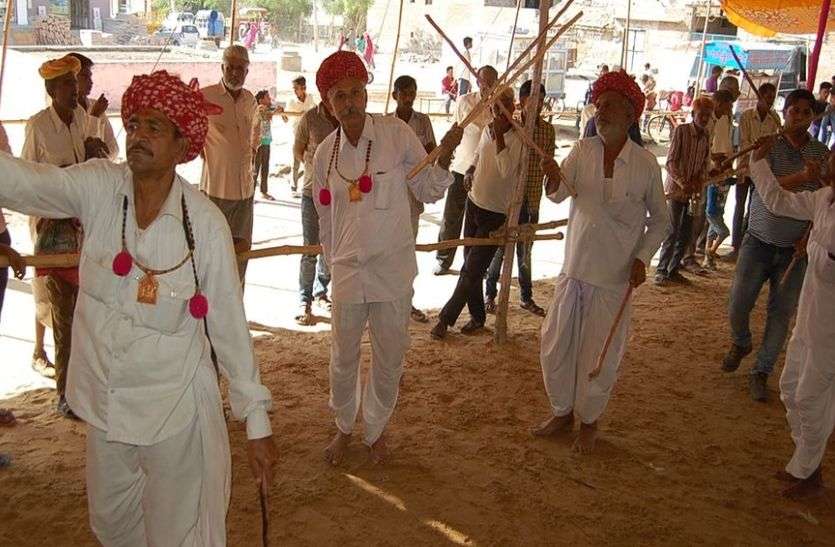 Ger mahotsav in jalore आज होगा पांच दिवसीय गेर महोत्सव का समापन