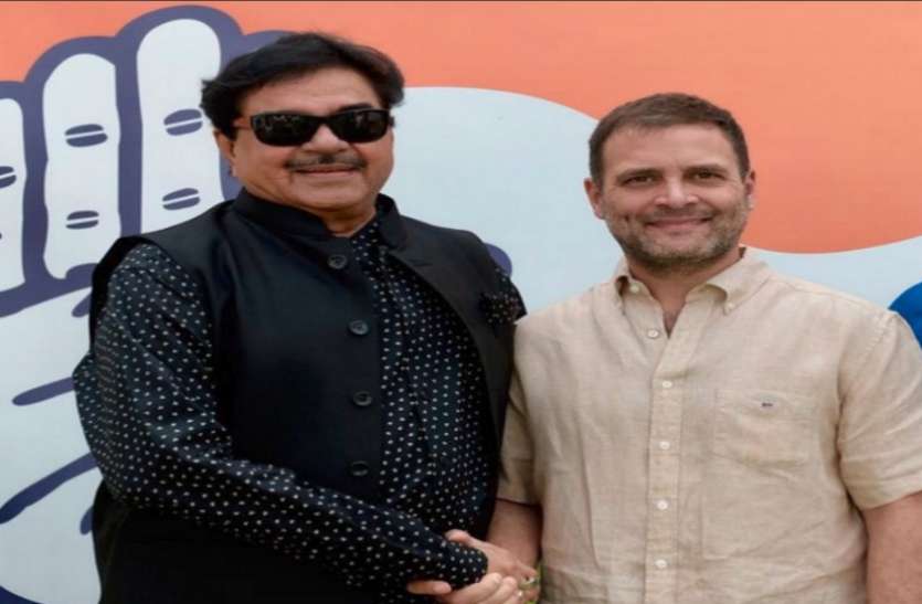 shatrughan sinha with rahul gandhi 6 अप्रैल को कांग्रेस में शामिल होंगे भाजपा के 'शत्रु', शॉटगन ने कहा- सीट वही रहेगी पटना साहिब