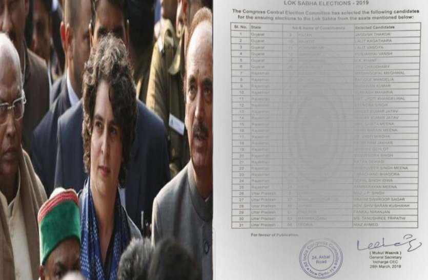 lucknow कांग्रेस ने जारी ने एक और लिस्ट, यूपी में इन सीटों पर इनको बनाया उम्मीदवार