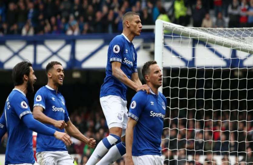 Everton ईपीएलः एवर्टन ने आर्सेनल को दी 1-0 से शिकस्त