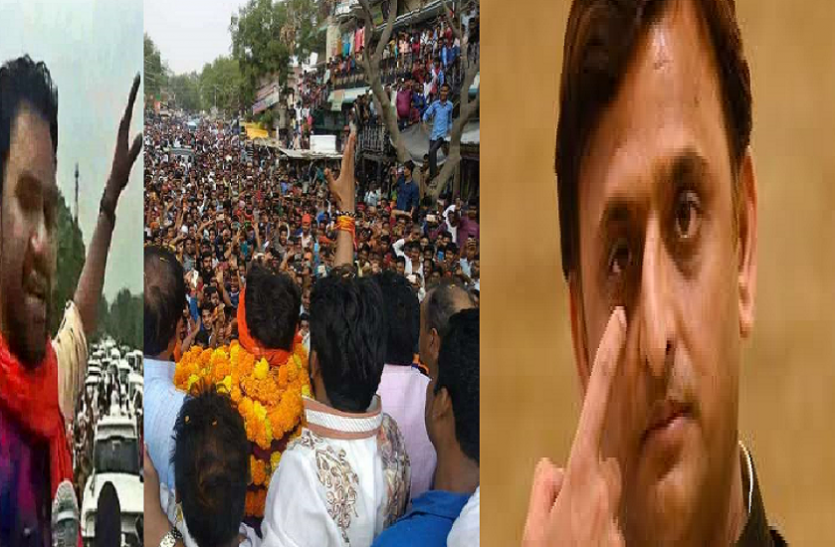 Dinesh Lal Yadav Nirhua निरहुआ के रोड शो में उमड़ी भीड़ से लगा सपा को झटका, अखिलेश यादव को मिलेगी कड़ी टक्कर