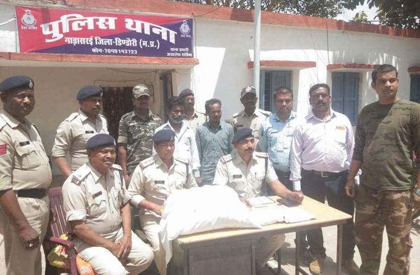 Police caught Hemp smuggler खरीददार का इंतजार कर रहे गांजा तस्कर पकड़ाए