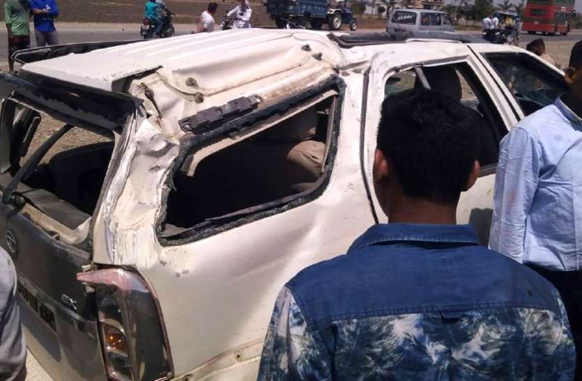 accident Breaking : नेशनल हाइवे पर सफारी पलटी, भाजपा के कार्यक्रम से लौट रहे दो की मौत