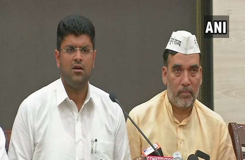haryana aap jjp हरियाणा : आप और जननायक जनता पार्टी के बीच गठबंधन, 7 पर JJP और 3 पर AAP लड़ेगी चुनाव