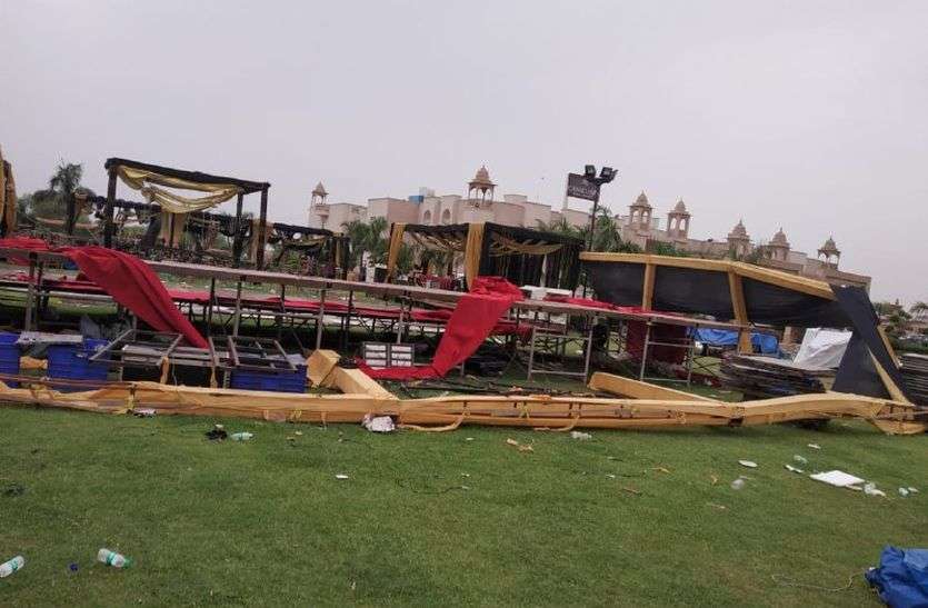 One Dies Due To Storm While Dancing In Alwar आंधी-तूफान के कारण मातम में बदल गई शादी की खुशियां, डीजे पर डांस कर रहे लोगों पर गिरा टैंट, दुल्हन के भाई की मौत