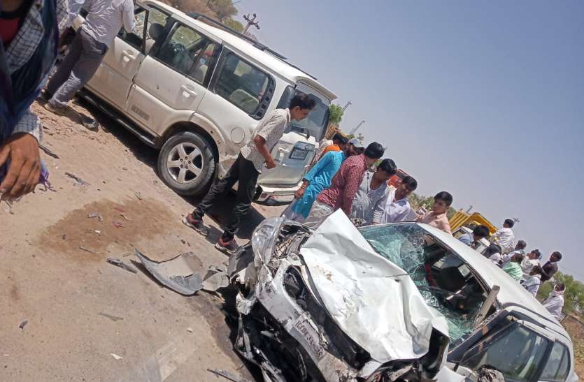 Scorpio and car bearded, one killed, 4 seriously injured स्कॉर्पियो व कार भिड़ी, एक की मौत, 4 गंभीर घायल
