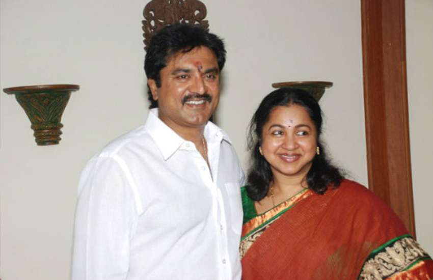 Raadhika Sarathkumar with husband