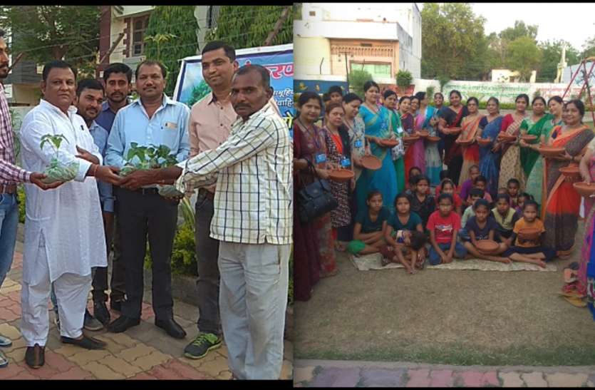 Various competitions organized by Ankuran taru लगाए पौधे, बांटे मिट्टी के पात्र