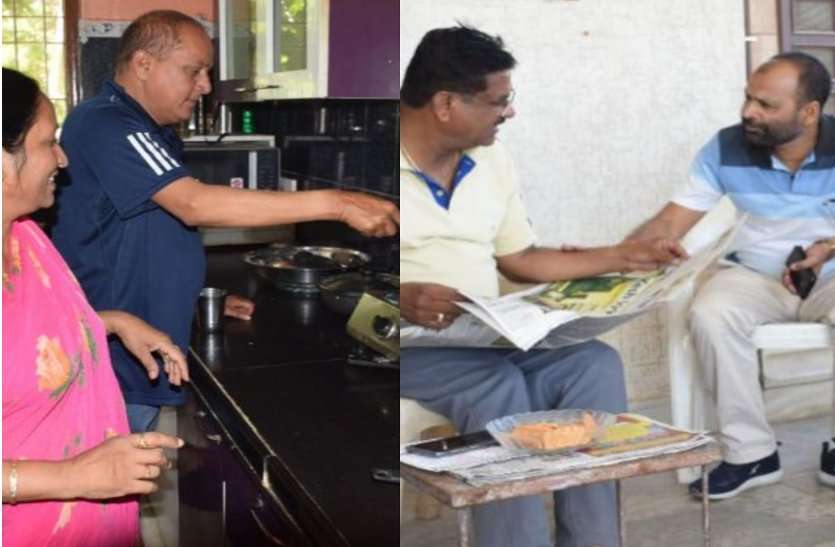 Lok Sabha Election 2019 udaipur candidates raghuveer meena and arjun आराम में गुजरा दिन, अर्जुन ने किचन में बटाया हाथ तो रघुवीर ने की चाय पर चर्चा