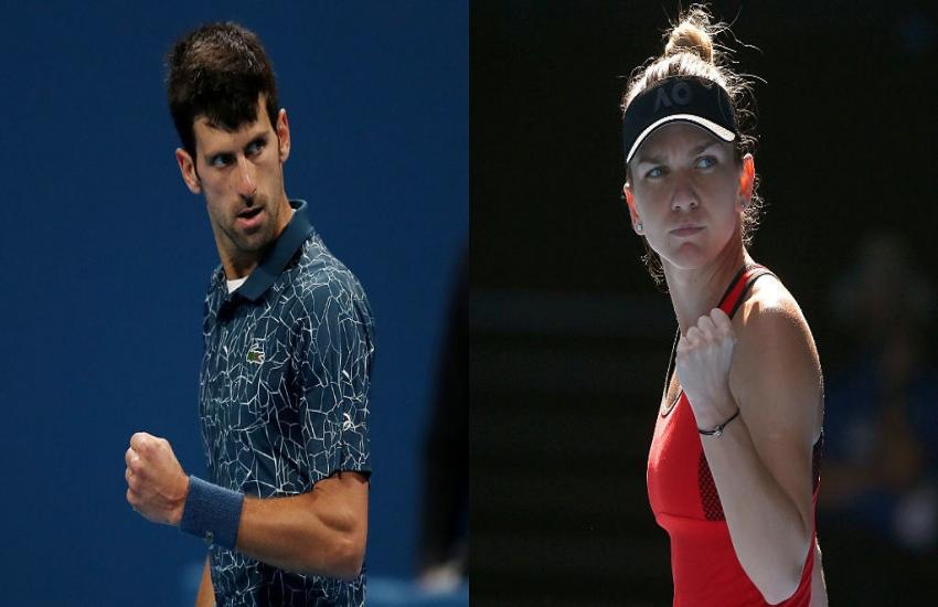 Novak Djokovic and Simona Halep मेड्रिड ओपनः अगले दौर में पहुंचे जोकोविक और हालेप