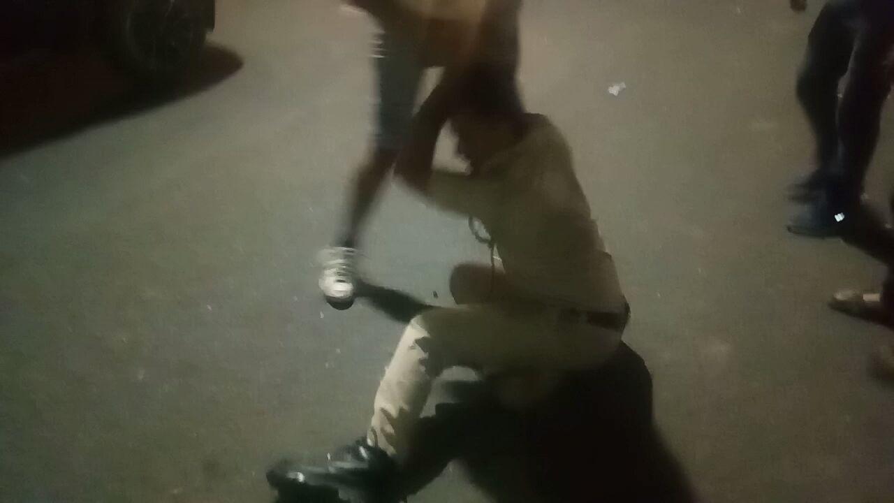 policeman beaten 