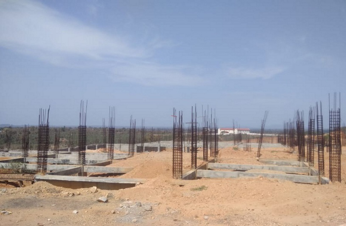 Hang in the balance Model College Construction अधर में लटका मॉडल कॉलेज का निर्माण