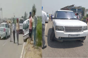 sunny deol's car accident in gurdaspur सनी देओल की गाड़ी का हुआ एक्सीडेंट, बाल-बाल बचे
