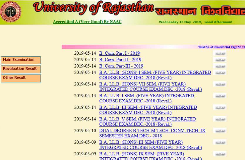 Education,education news in hindi,rajasthan university result,uniraj,uniraj result,university of rajasthan result, Rajasthan Unviersity B.Com. Part I, II, III के रिजल्ट जारी, ऐसे करें डाउनलोड