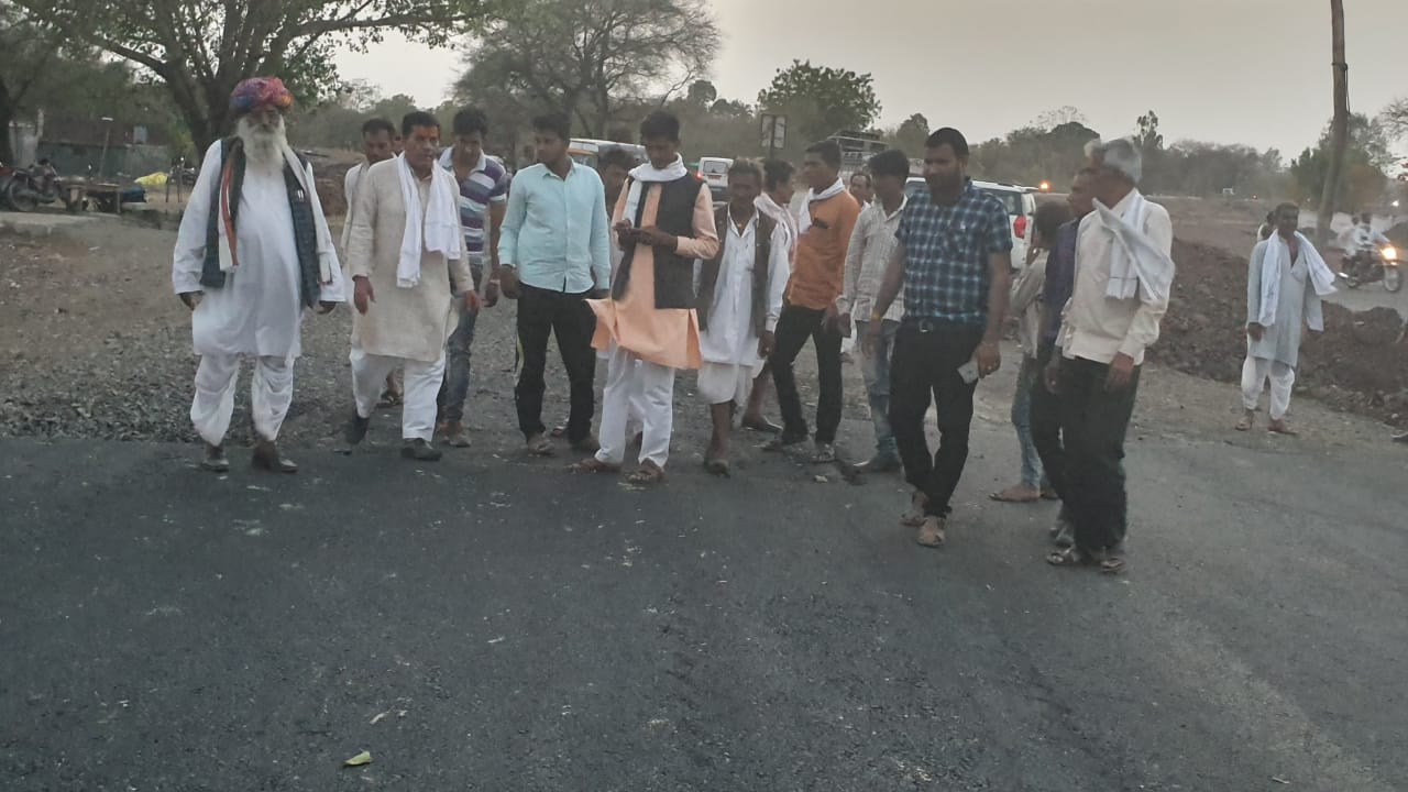 patrika news घटिया निर्माण पर विधायक ने जताई आपत्ति, काम रुकवाने की दी चेतावनी