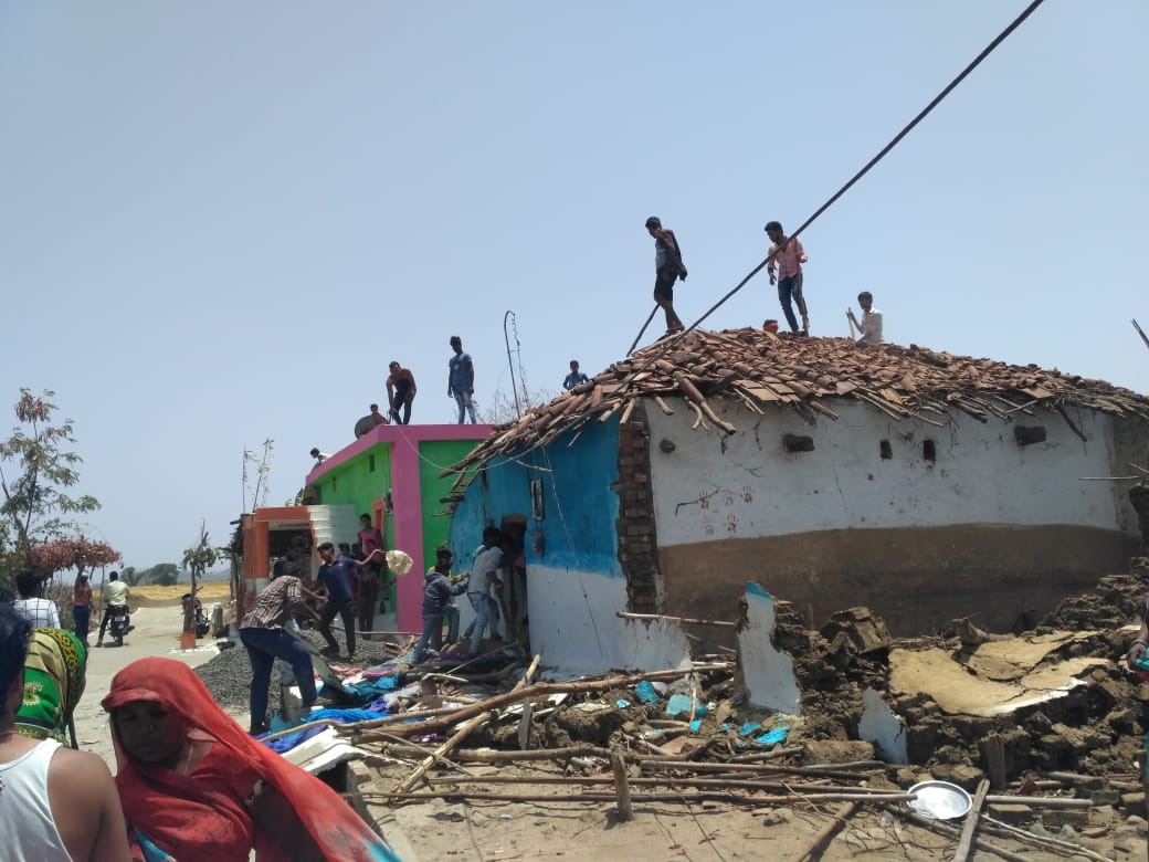A house attack by villagers suspected of witchcraft
